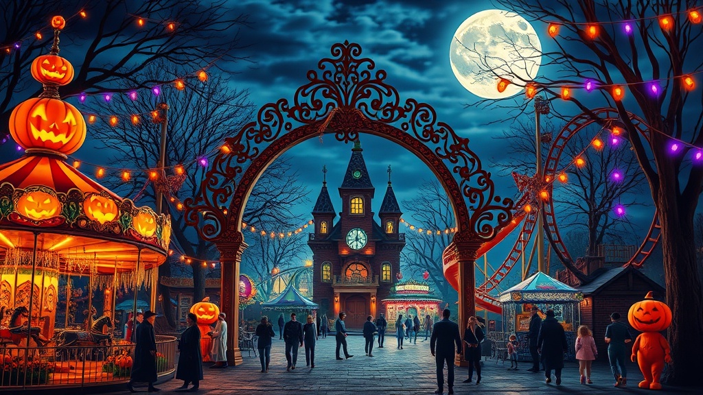 오싹한분의기의 할로윈테마파크