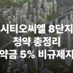 시티오씨엘 8단지 청약 계약금 분양가 분양일정 비규제지역