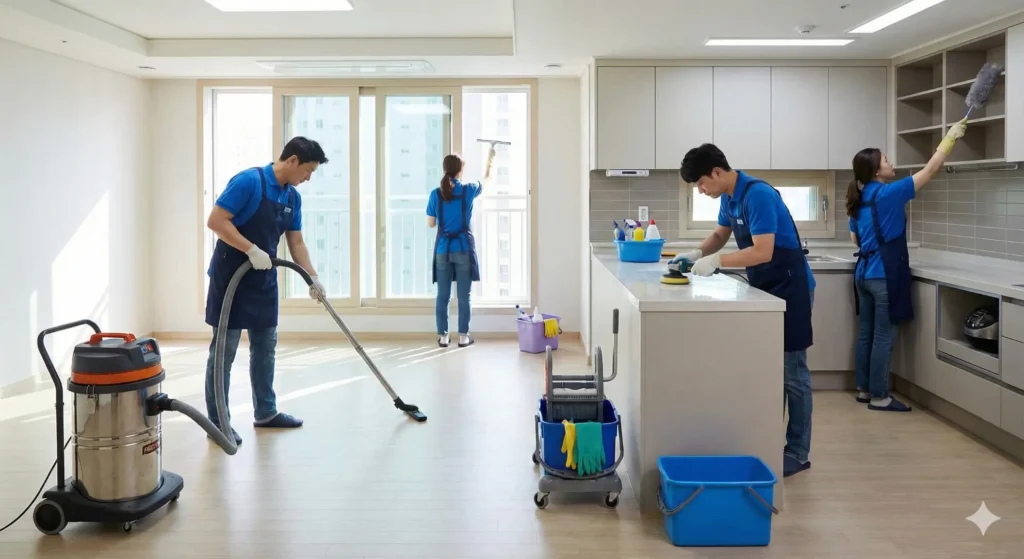 신축 아파트 이사 준비 필수 시공 추천 24평 34평 비용 견적 입주 당일 과정 탄성코트 줄눈 공동구매 입주박람회 입주청소 중문