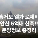 시흥거모 엘가 로제비앙 안산 거모지구 분양가 분상제 분양일정
