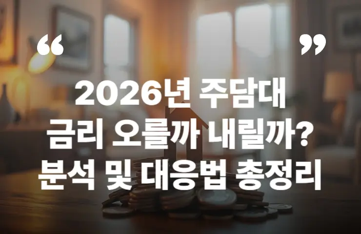 2026 주택담보대출 주담대 금리 분석