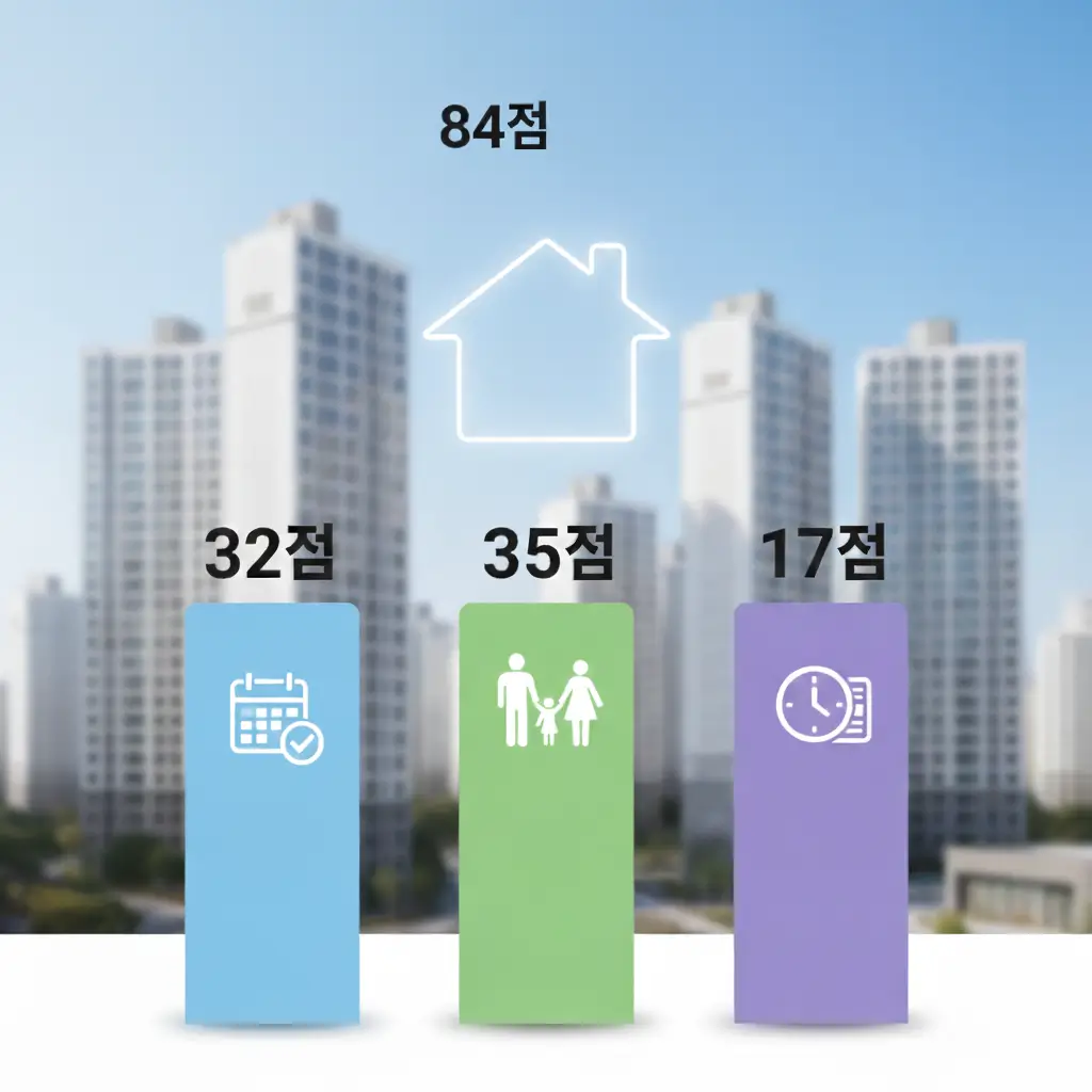 주택청약저축 통장 당첨확률 가점 높이는법 무주택기간 부양가족 가입기간 처약통장