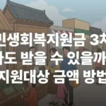 민생회복지원금 3차 확정 지역 신청 기간 방법 대상 순천 정읍 괴산